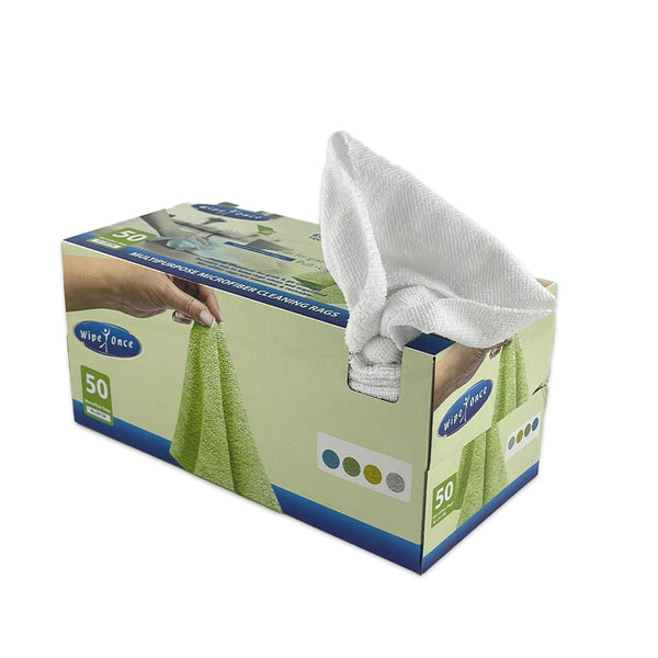 Wipe Once Edgeless Microfibre Rags 50 Pack